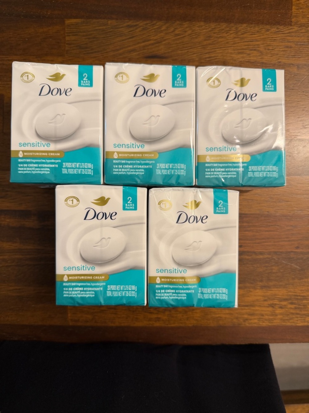 Dove Sensitive Soap Bar 2-Pack (x5)